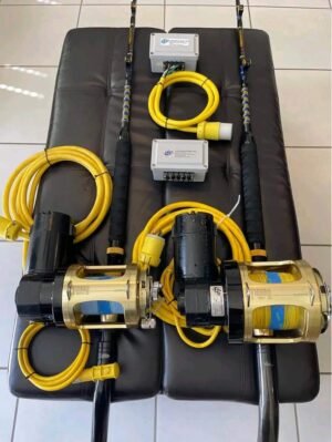 2 Shimano Tiagra with LP Electric Motors and rods.